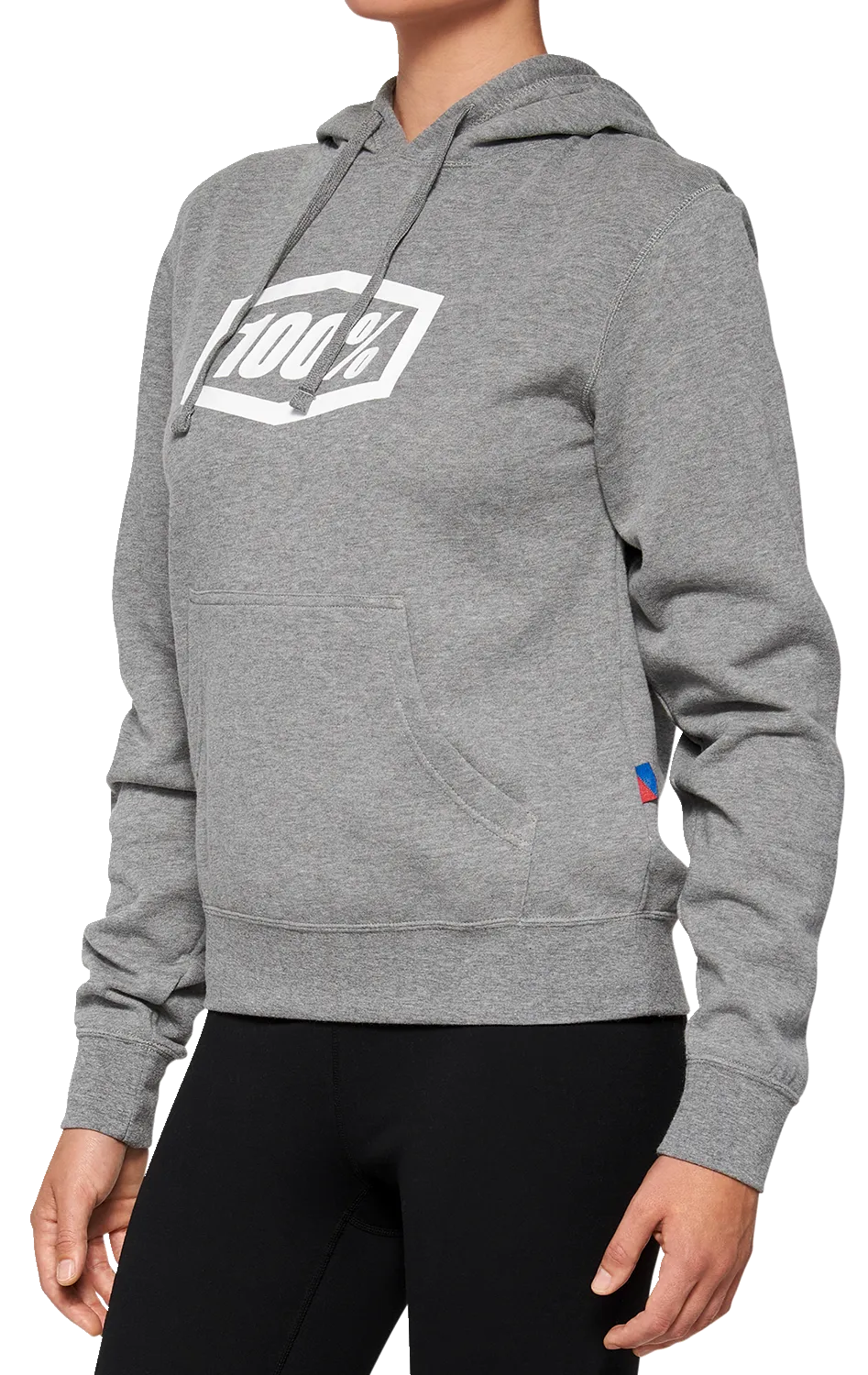 100% Women's Icon Hoodie - Heather Gray - Medium 20031-00005