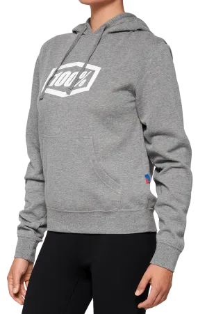 100% Women's Icon Hoodie - Heather Gray - Medium 20031-00005
