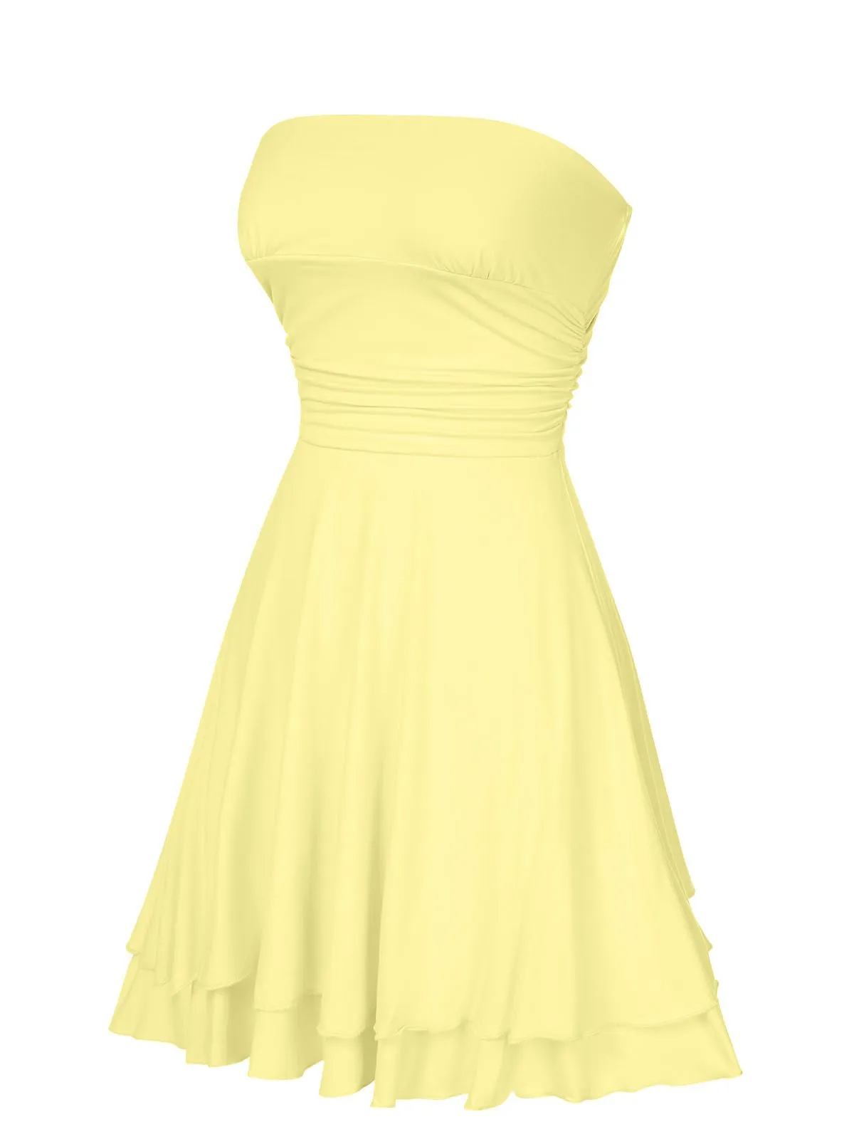 1960s Bandeau Solid Bodycon Dress