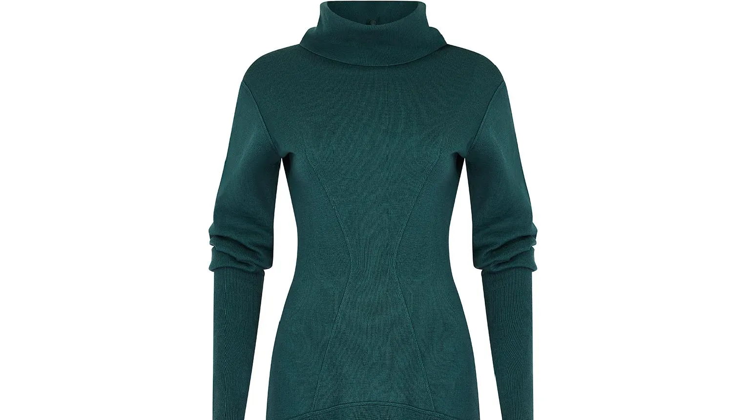 1980s Alaia Wool Teal Green Bodycon Dress