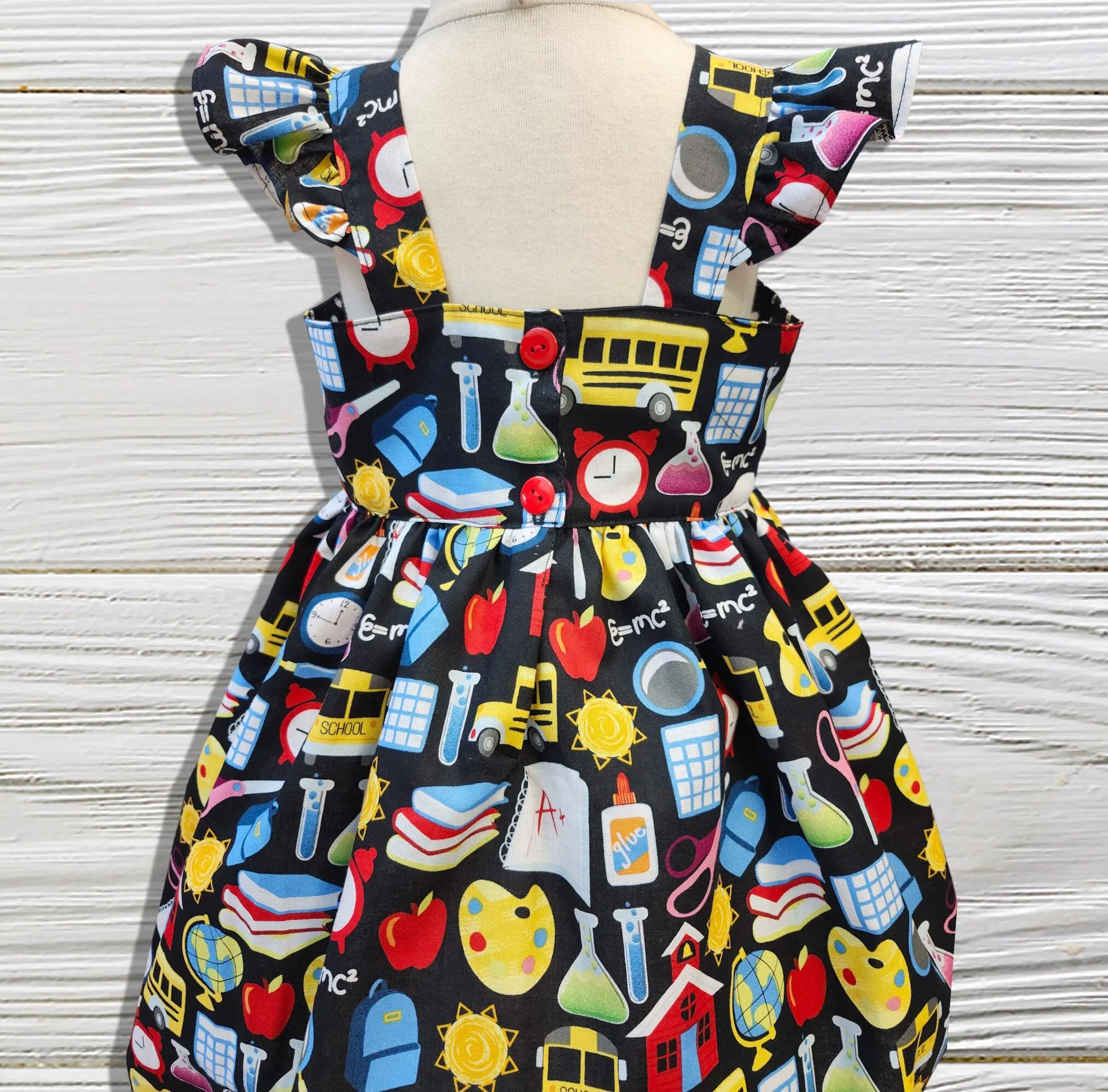 1st day school dress, Back to school dress, 1st day school, Girls school dress, Kindergarten dress, Alphabet Dress, Preschool Dress, Apple Dress