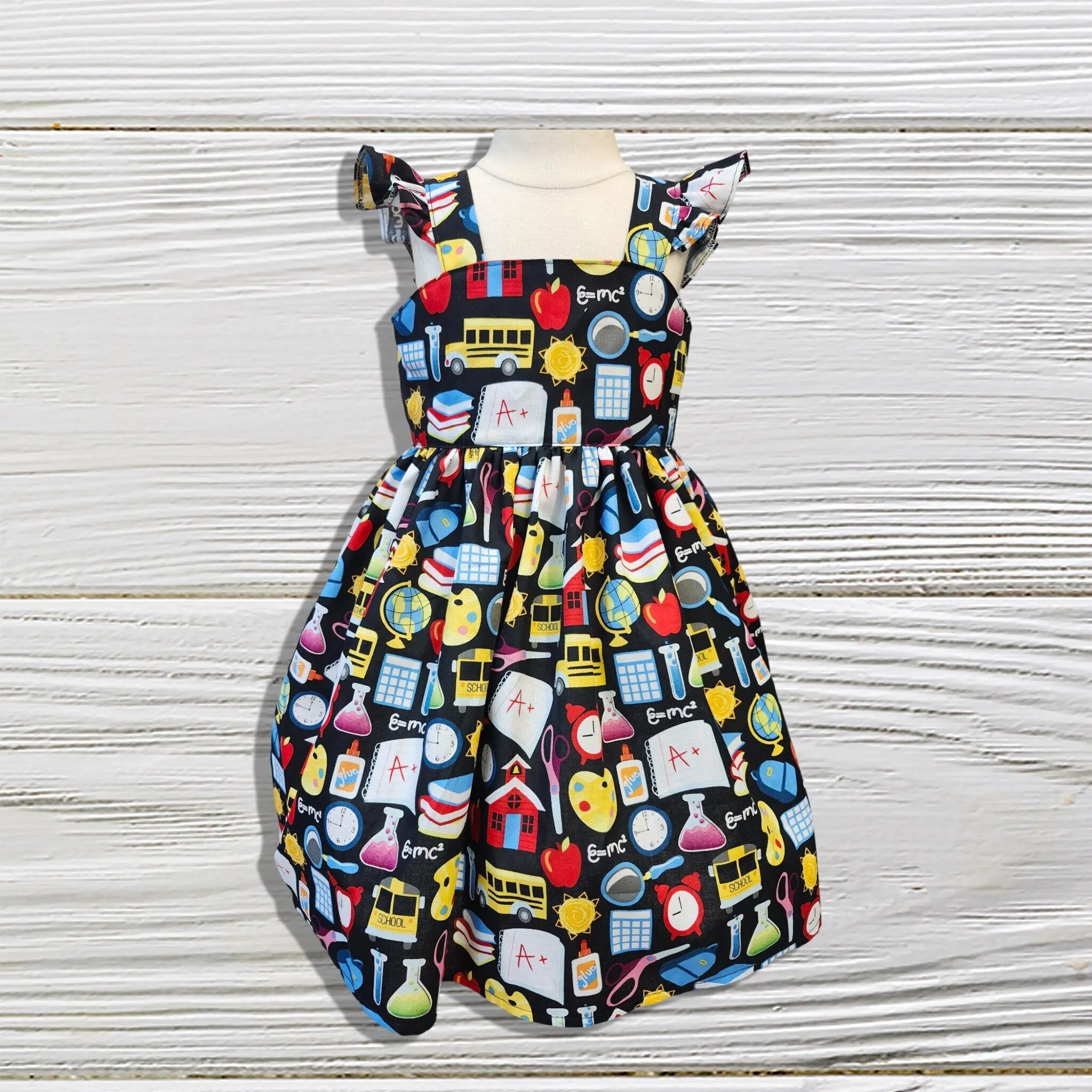 1st day school dress, Back to school dress, 1st day school, Girls school dress, Kindergarten dress, Alphabet Dress, Preschool Dress, Apple Dress