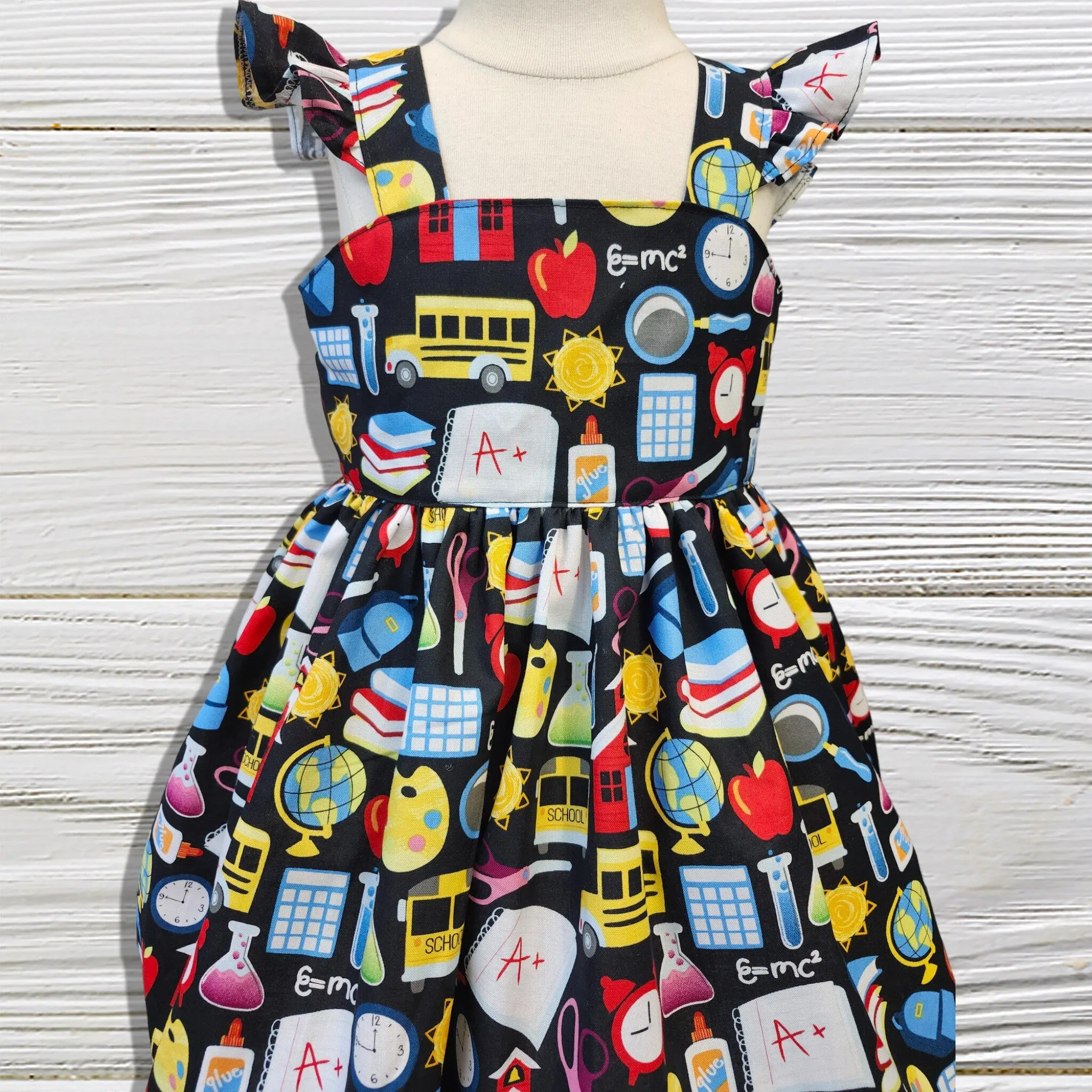 1st day school dress, Back to school dress, 1st day school, Girls school dress, Kindergarten dress, Alphabet Dress, Preschool Dress, Apple Dress