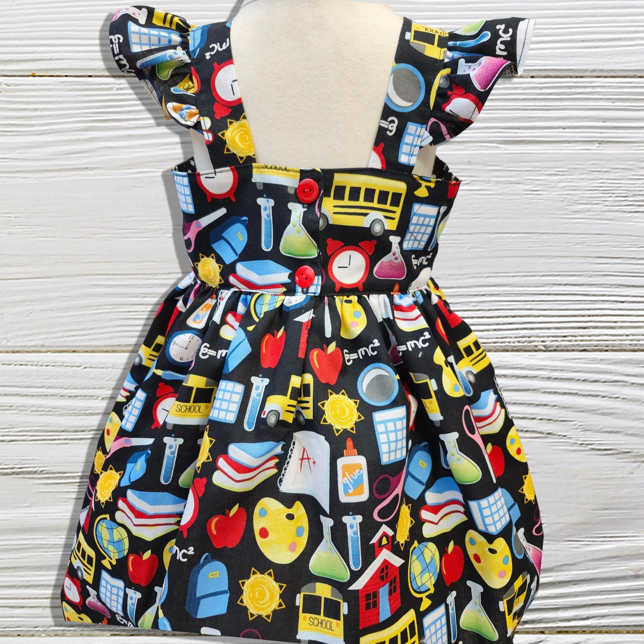 1st day school dress, Back to school dress, 1st day school, Girls school dress, Kindergarten dress, Alphabet Dress, Preschool Dress, Apple Dress