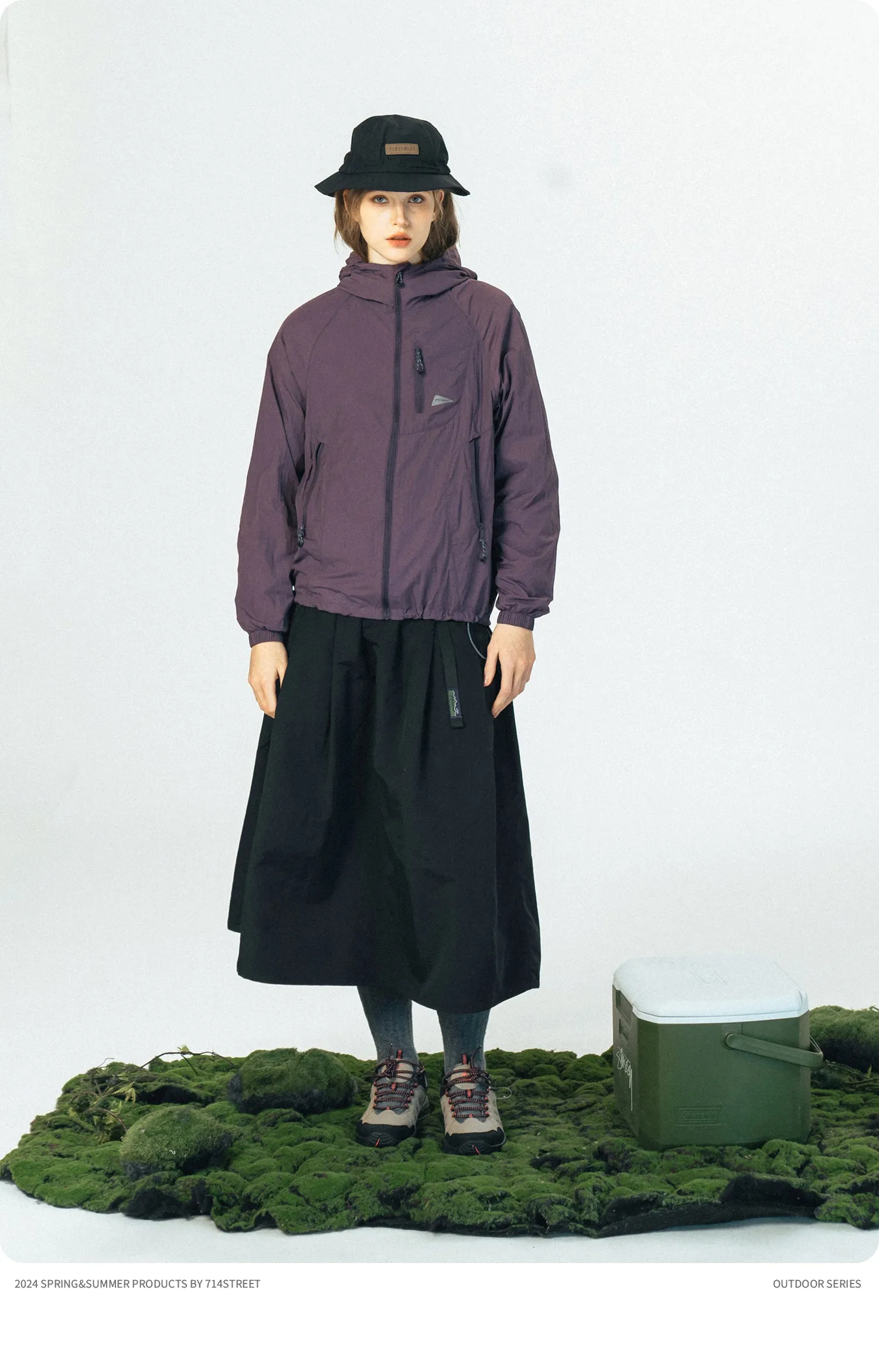 714STREET ナイロンポケッタブルパーカ 714ST065