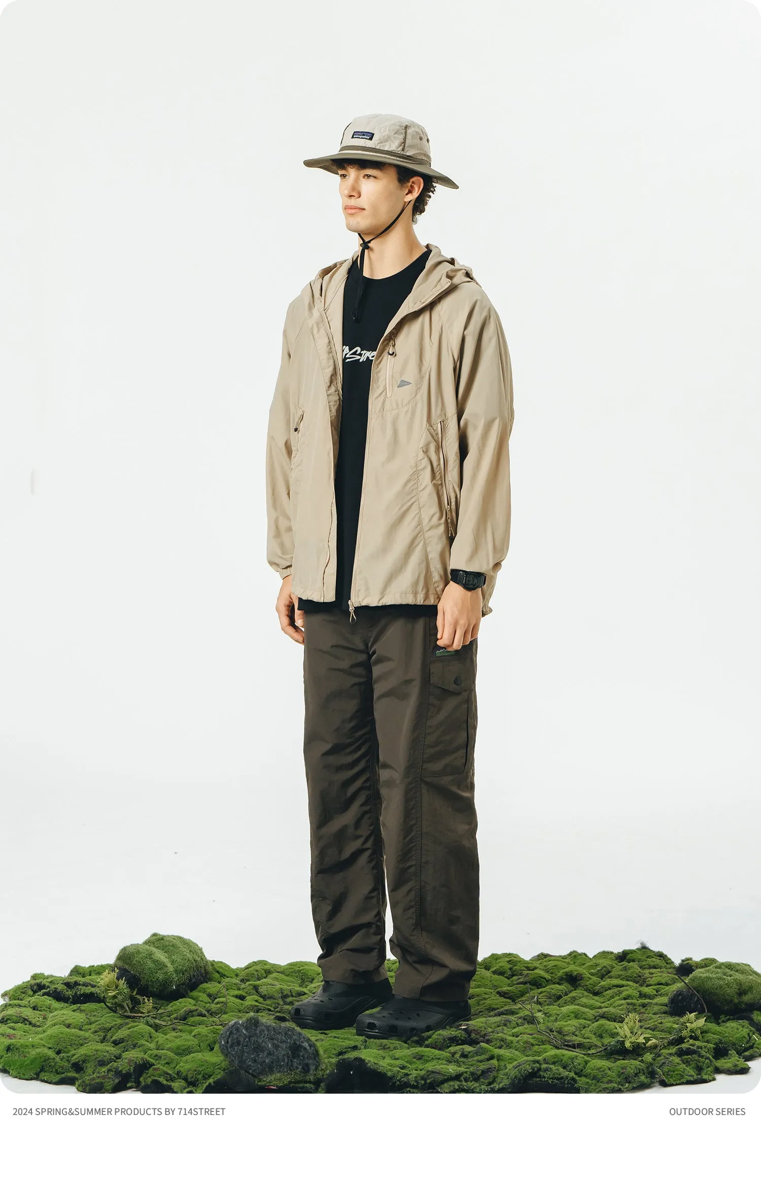 714STREET ナイロンポケッタブルパーカ 714ST065
