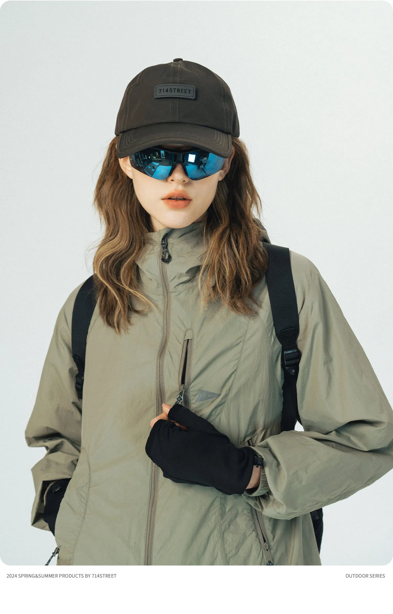 714STREET ナイロンポケッタブルパーカ 714ST065