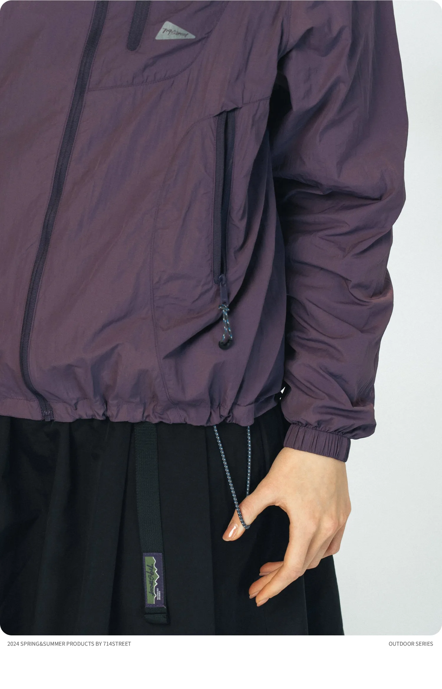 714STREET ナイロンポケッタブルパーカ 714ST065