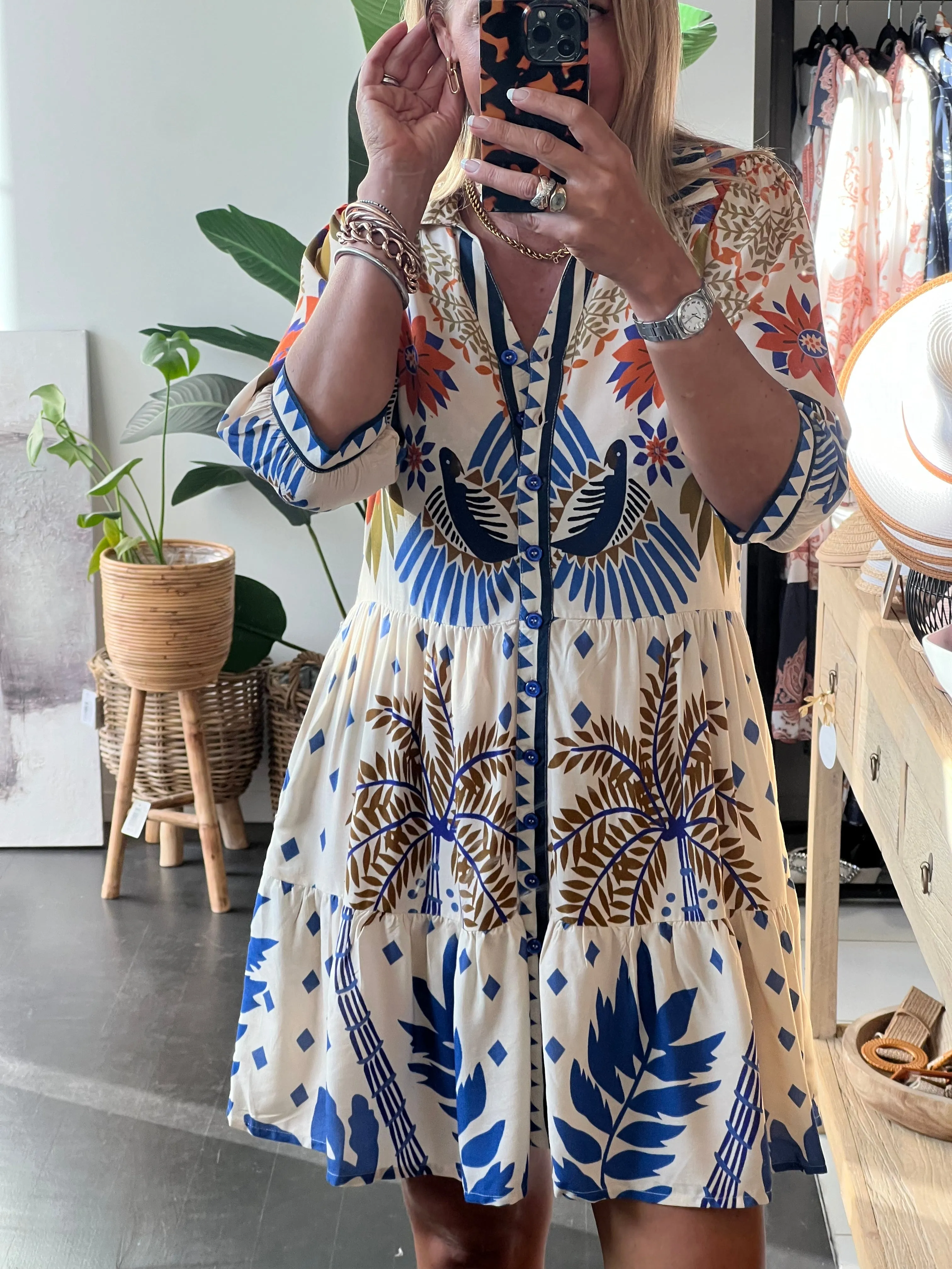 Aegean Mini Shirt Dress