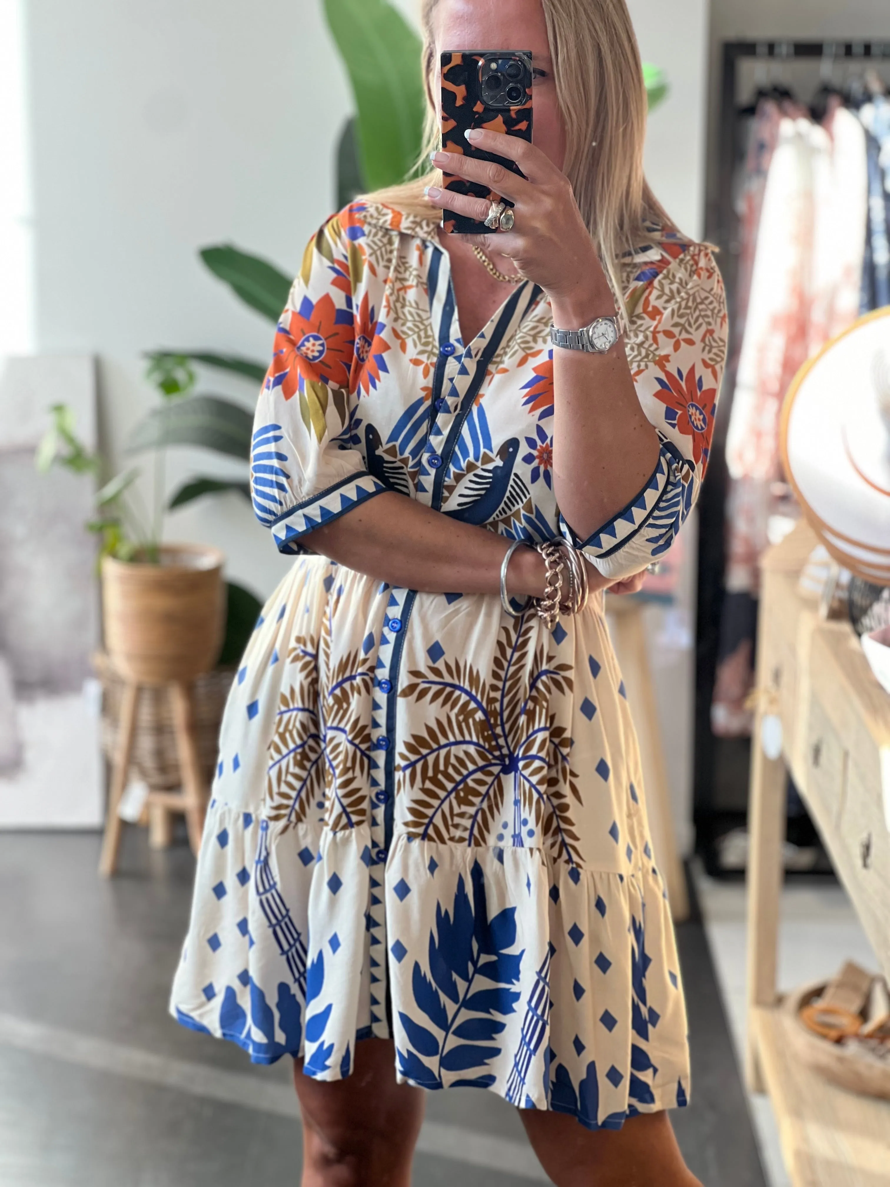 Aegean Mini Shirt Dress