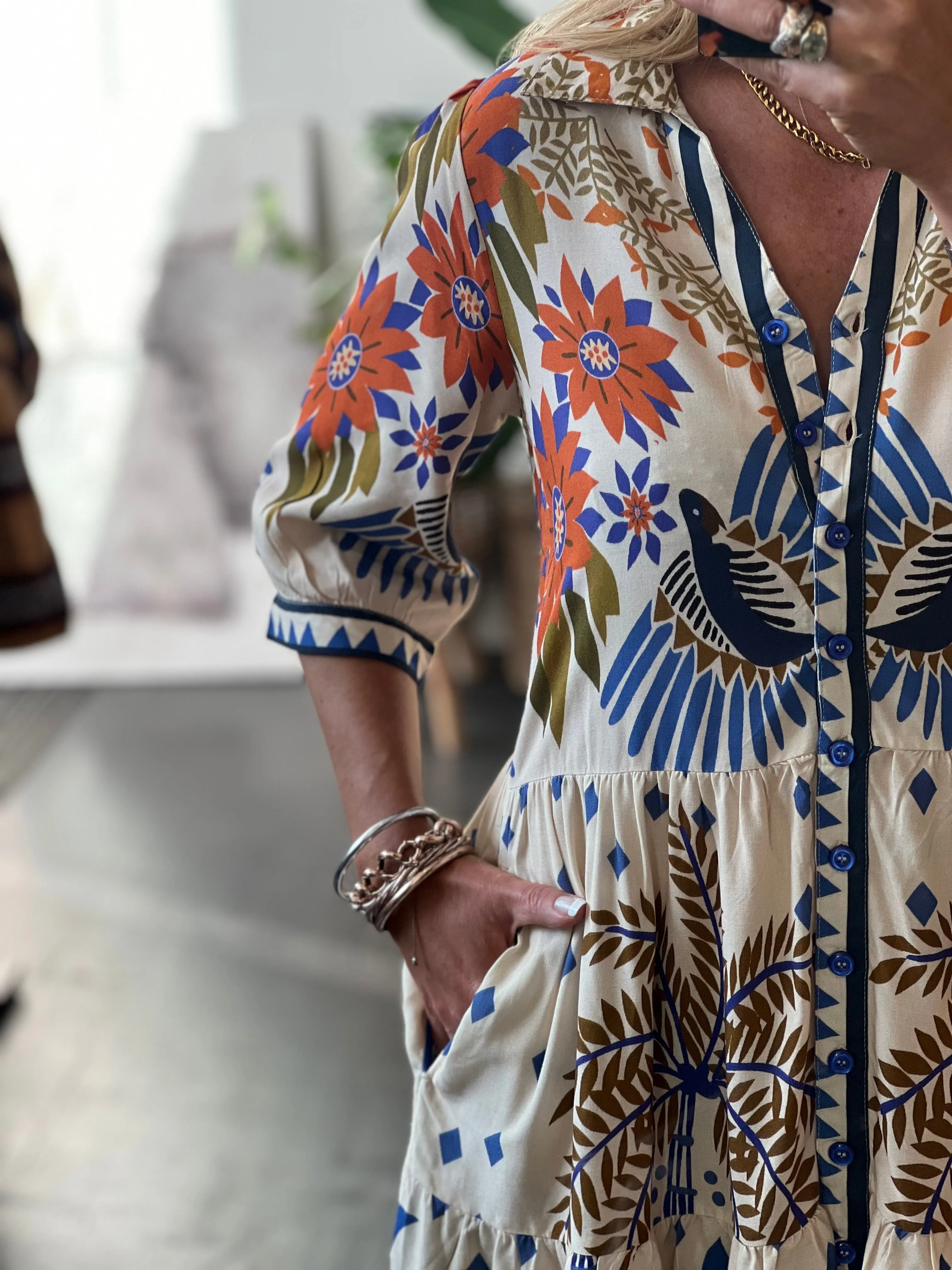 Aegean Mini Shirt Dress