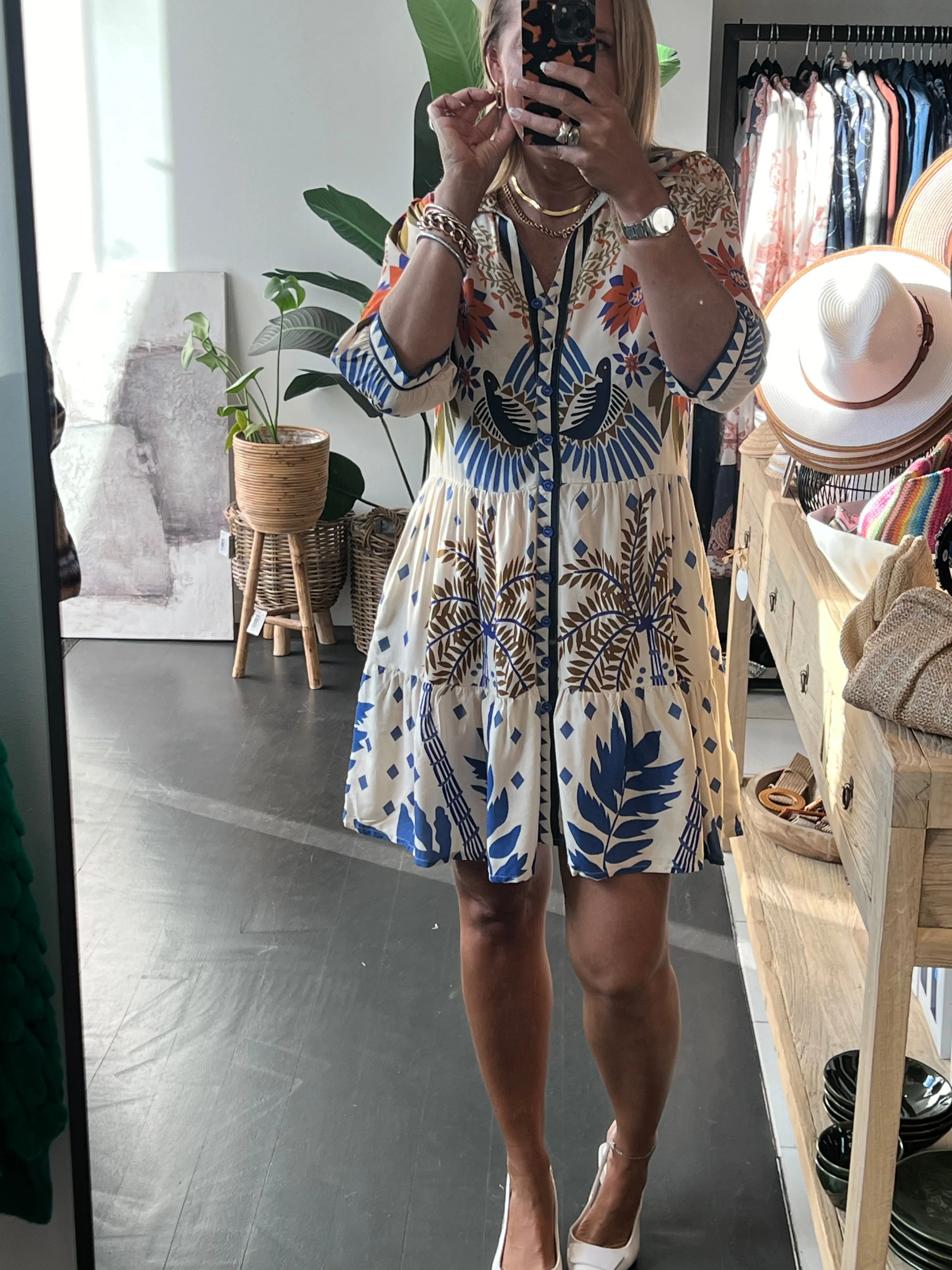 Aegean Mini Shirt Dress
