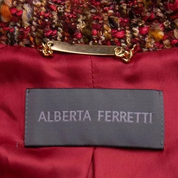 Alberta Ferretti Boucle Blazer Jacket