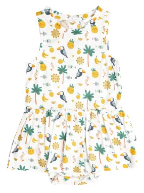 Angel Dear Petite Tropicale Bamboo Bodysuit with Skirt