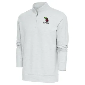 Antigua Quarter Zip Pullover - Light Grey Heather
