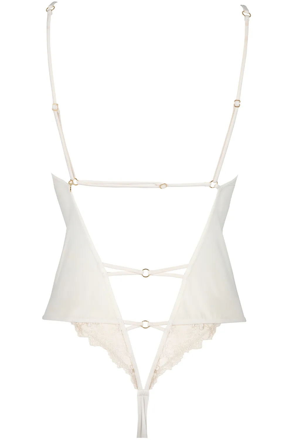 Après Minuit Thong Bodysuit Pearl