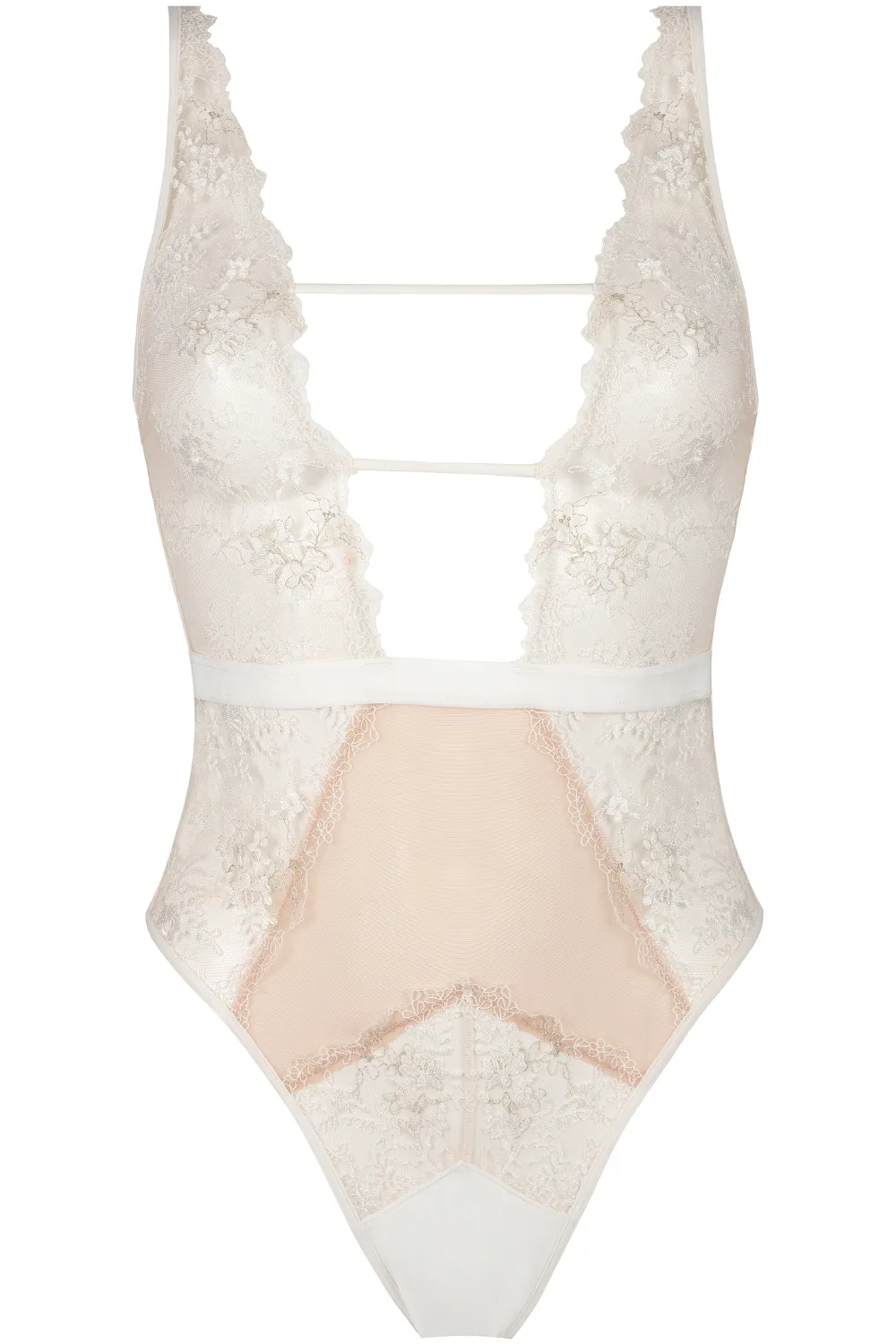 Après Minuit Thong Bodysuit Pearl