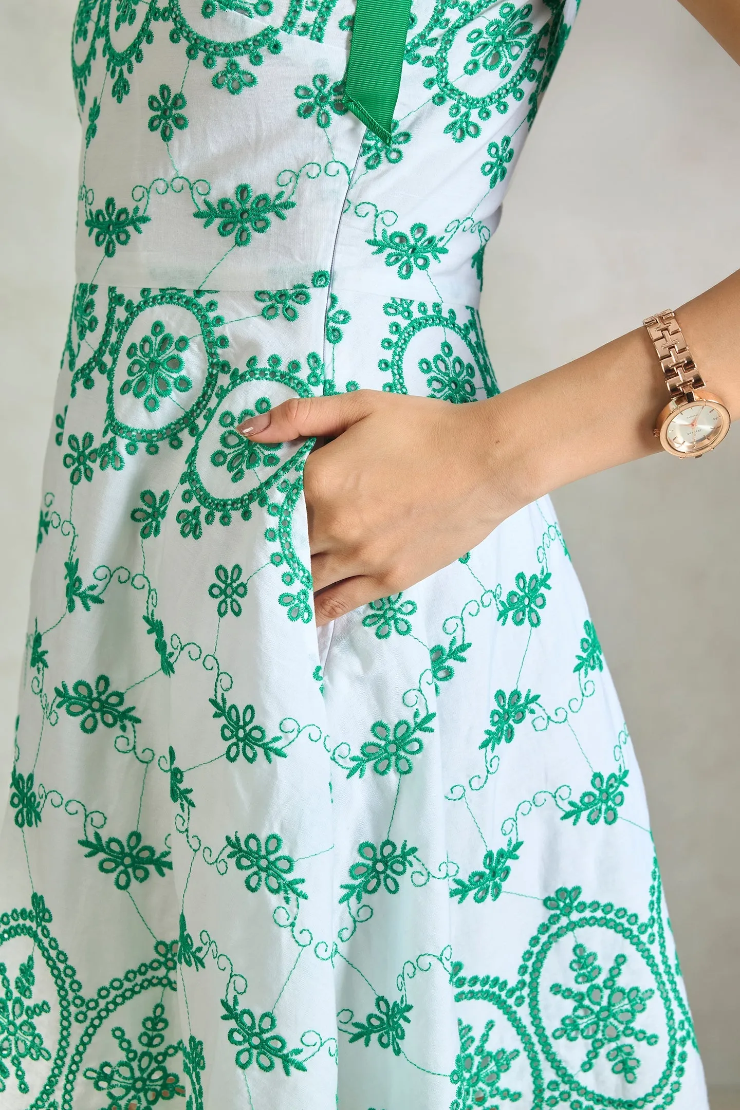 Aretha| Broderie Anglais Cotton Dress
