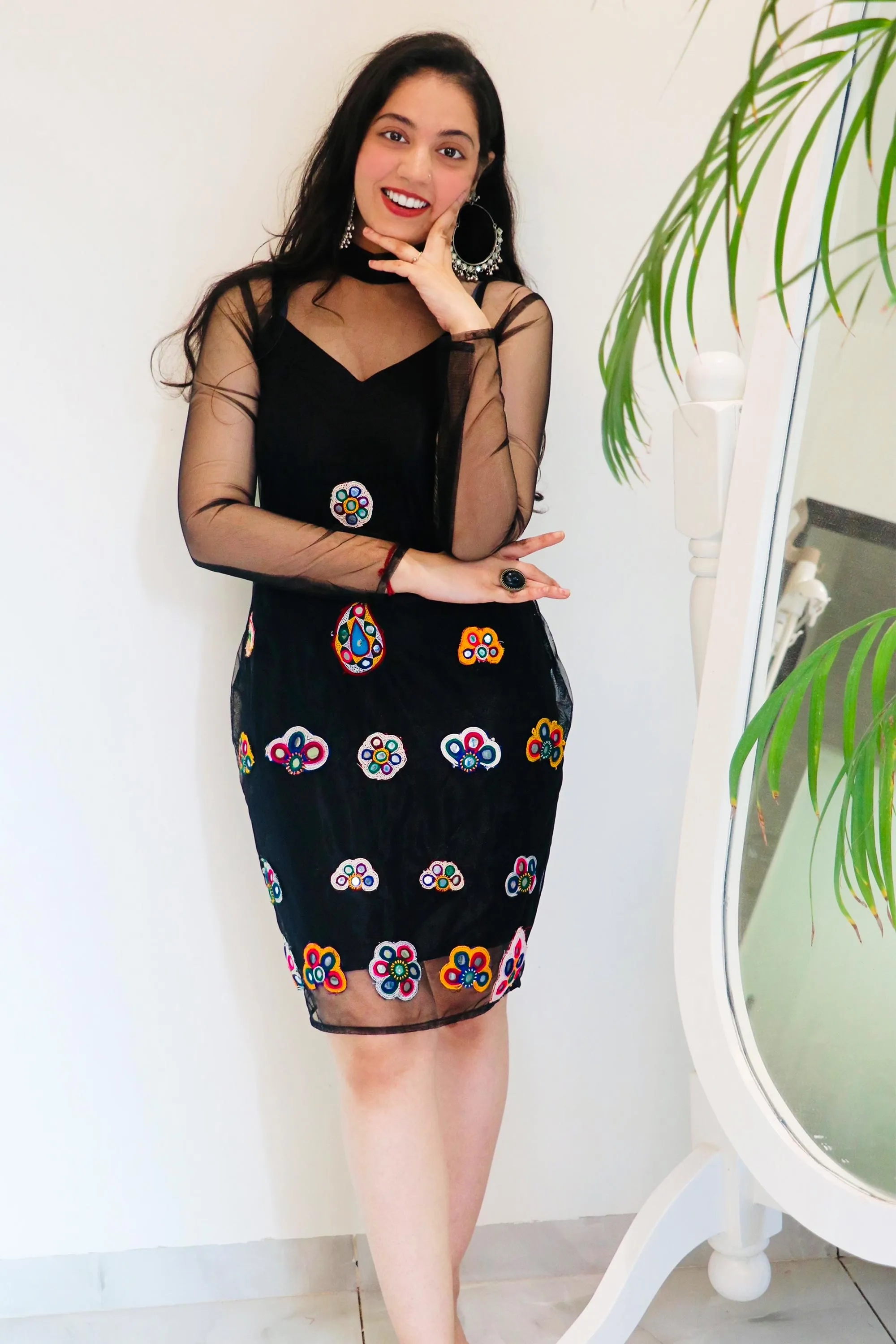 AVYA BLACK KUTCHI HAND WORK DRESS