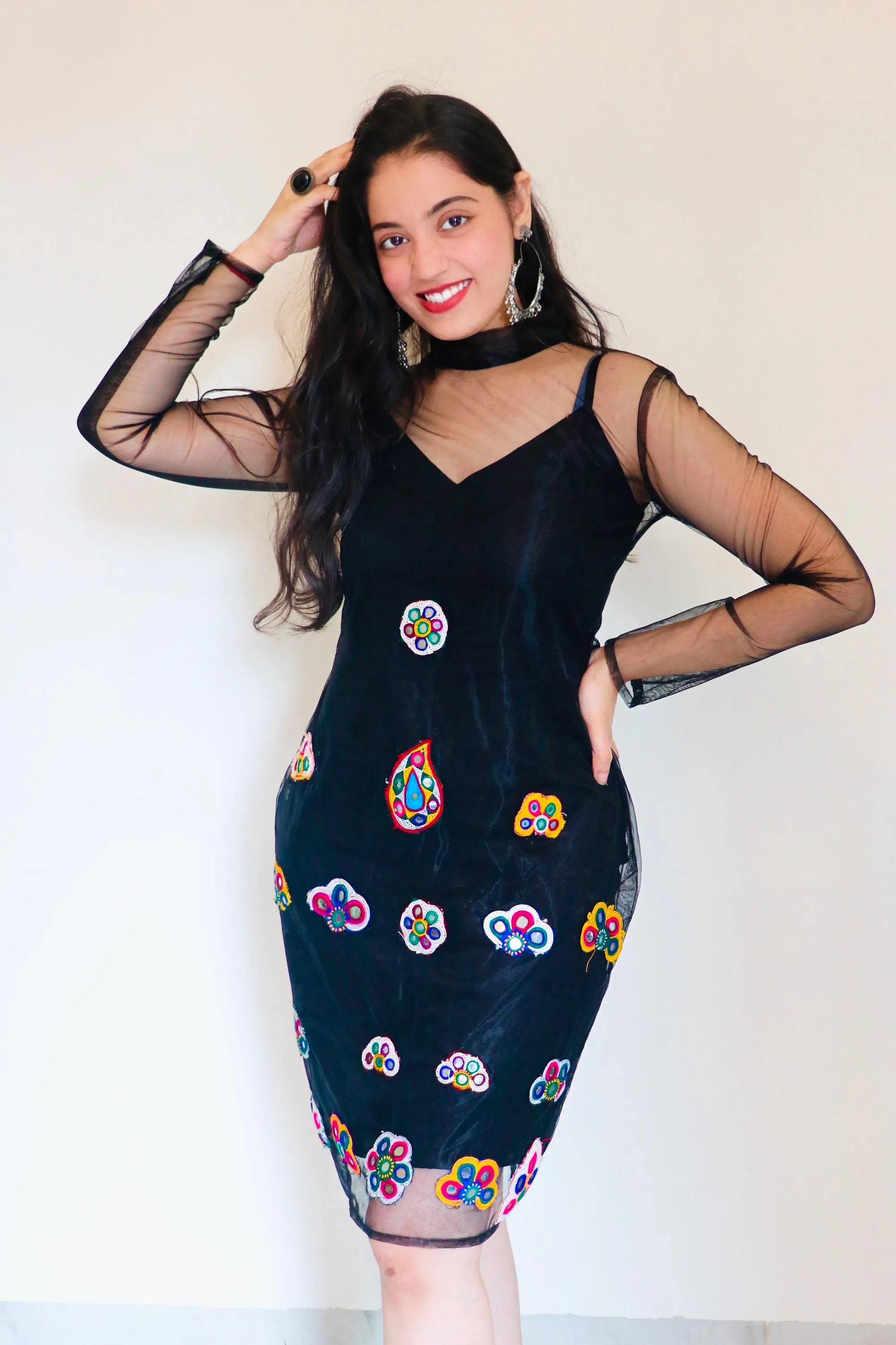 AVYA BLACK KUTCHI HAND WORK DRESS