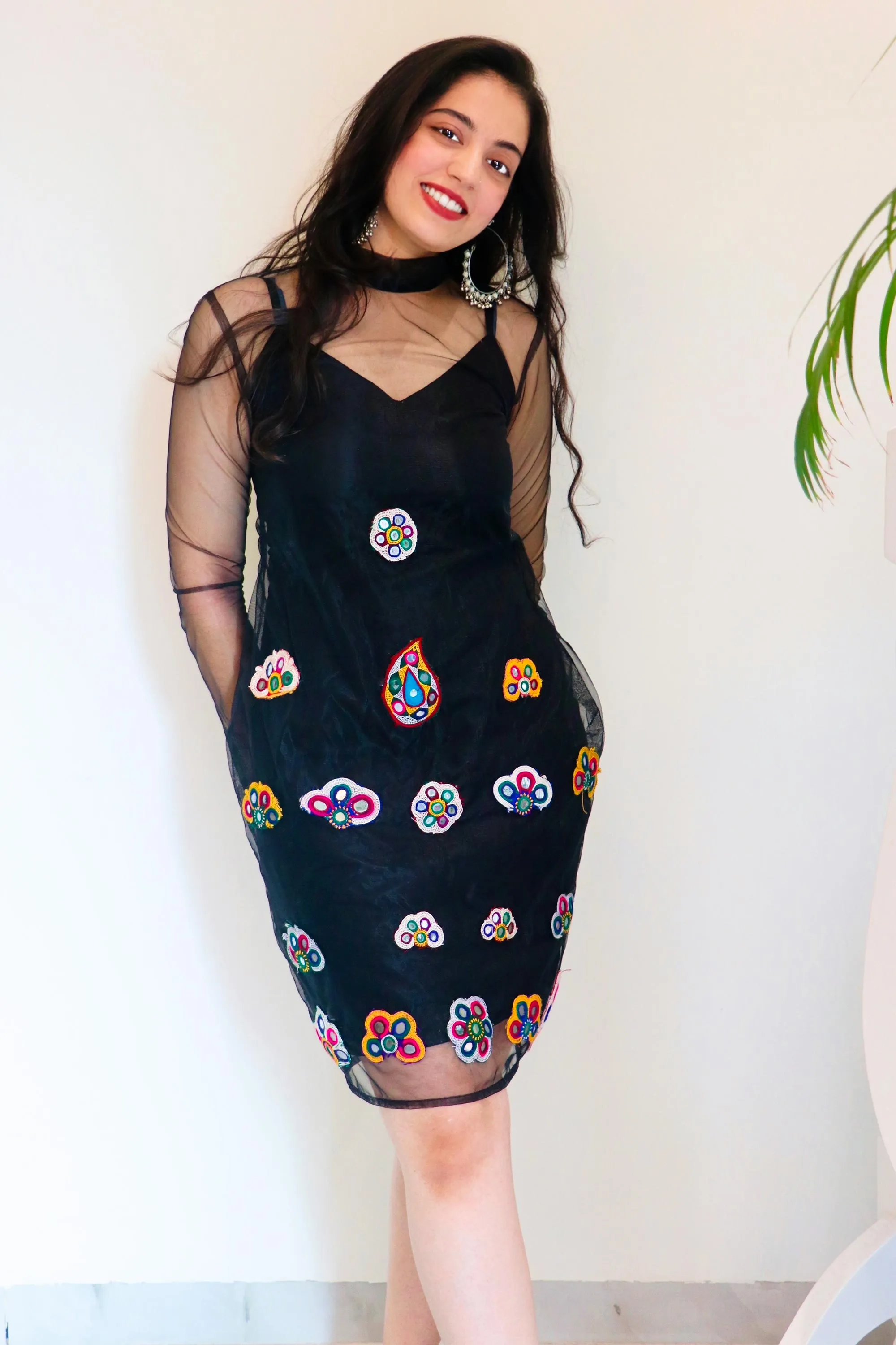 AVYA BLACK KUTCHI HAND WORK DRESS