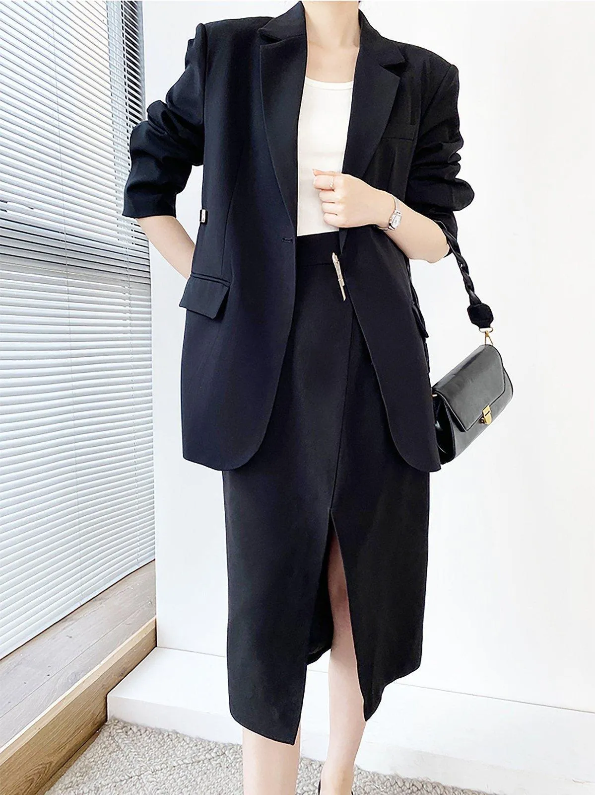 Black Metal Loop Blazer