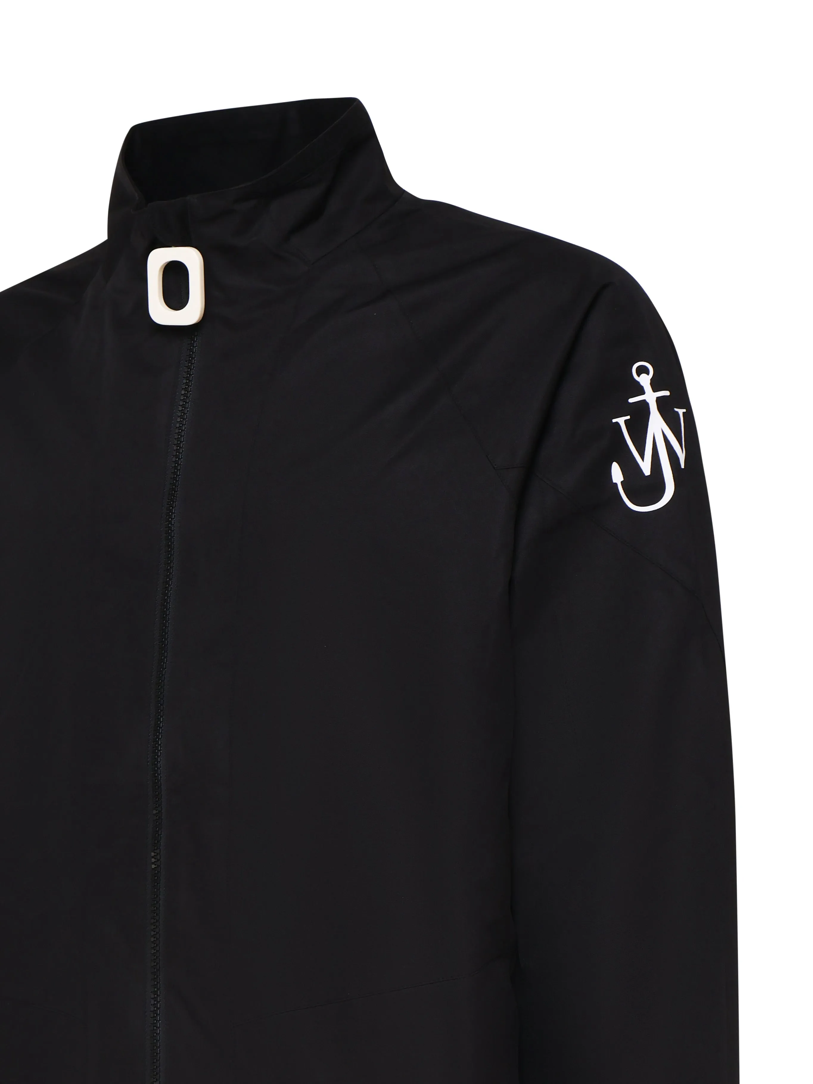 Black Zip Closure Track Jacket