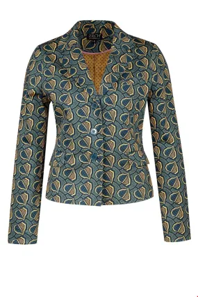 Blazer van katoen | Zilch jacket African petrol