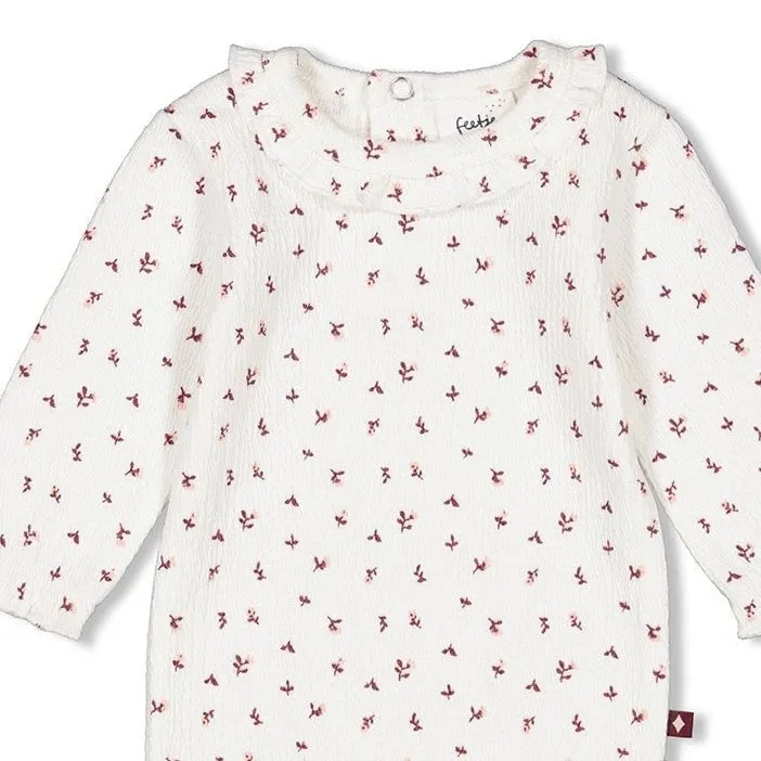 BLOOMING MEADOW - Elegant Fancy Knit Allover Print Body