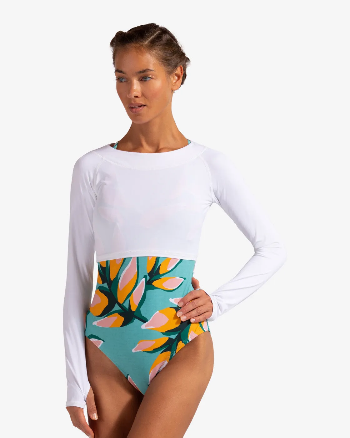 BloqUV: Women's UPF 50 Crop Top (4001) - White
