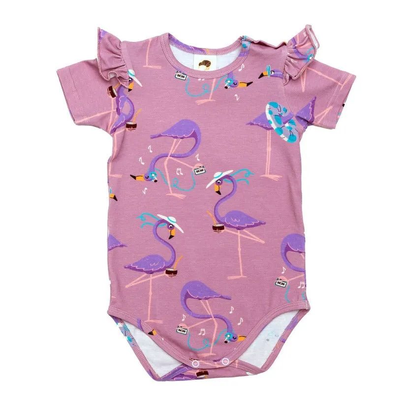 Bodysuit- pink flamingo