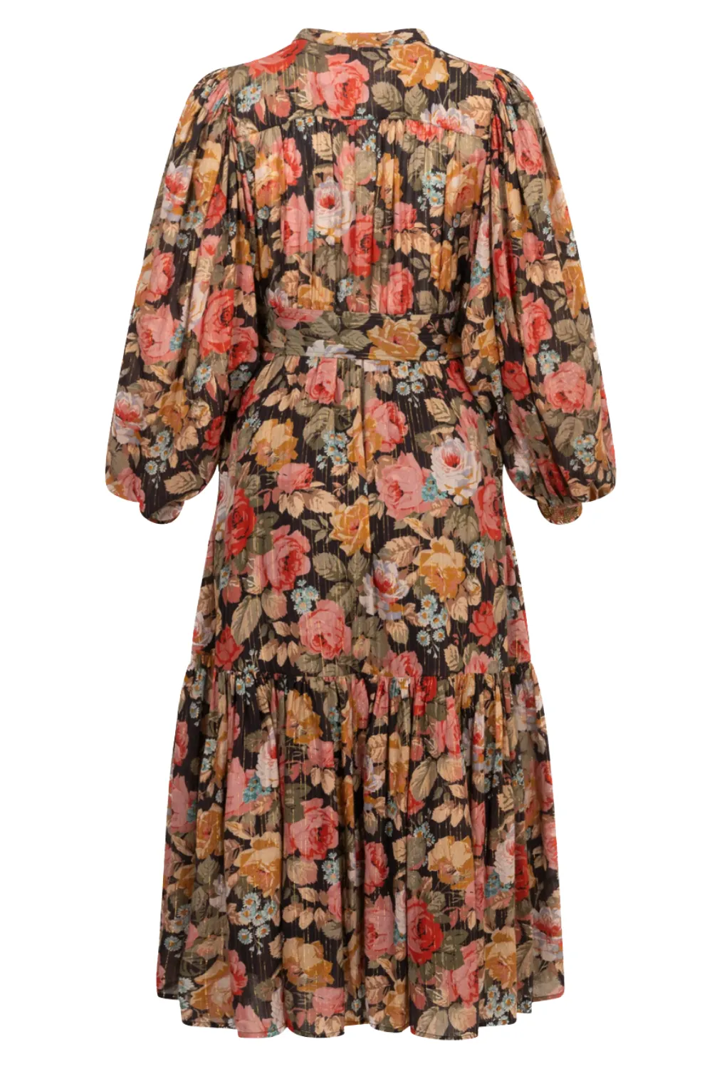 Bohemian Midi Dress in Rose Garden