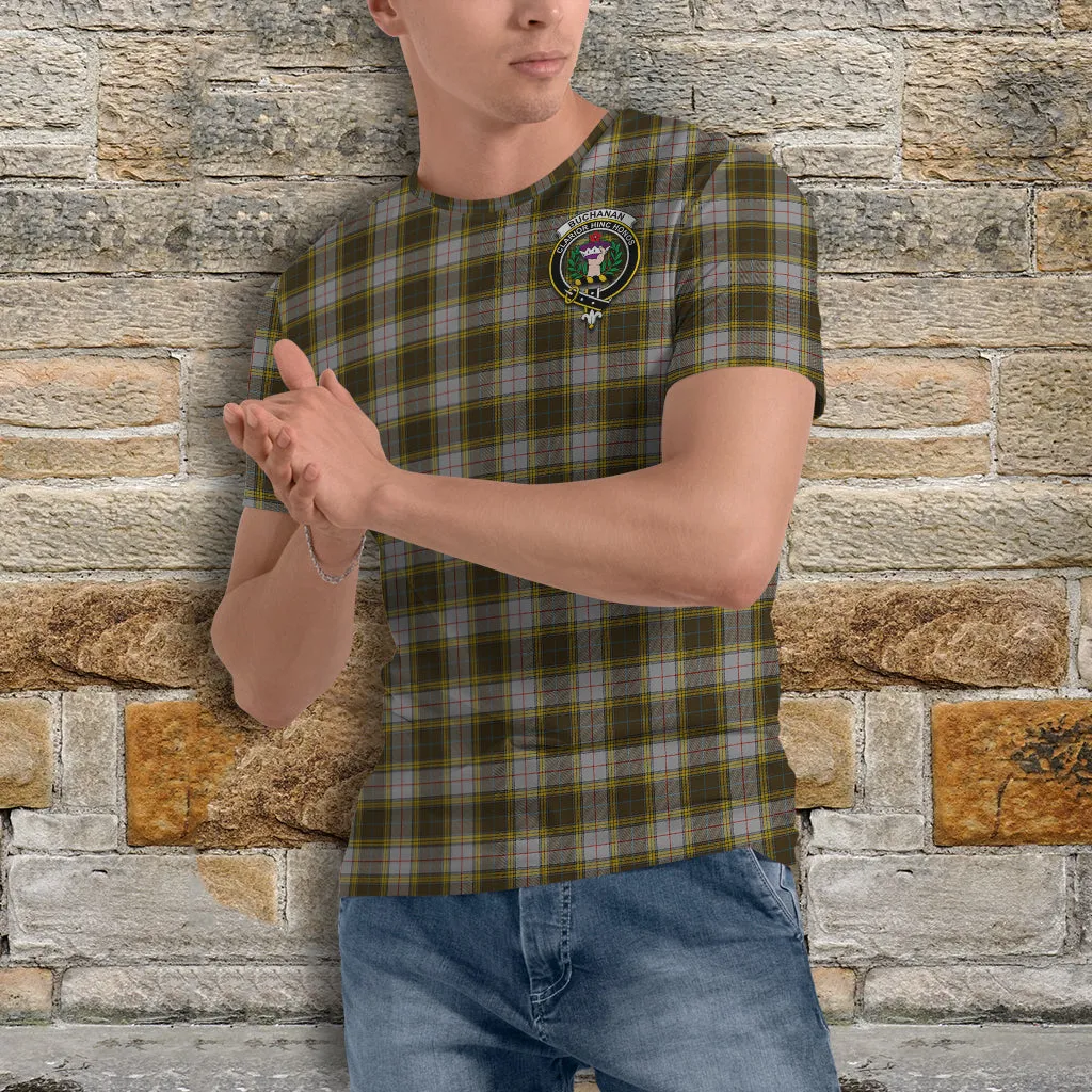 Buchanan Dress Tartan T-Shirt with Family Crest