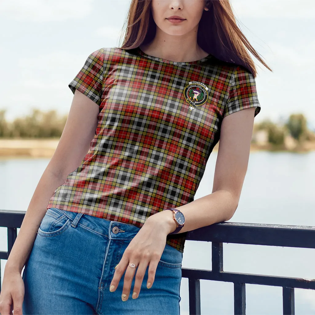 Buchanan Old Dress Tartan T-Shirt with Family Crest