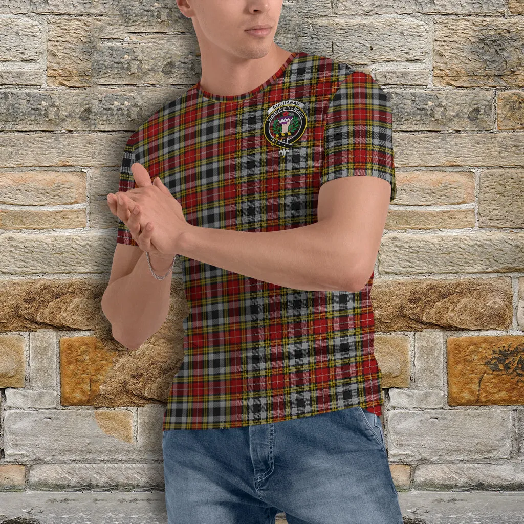 Buchanan Old Dress Tartan T-Shirt with Family Crest