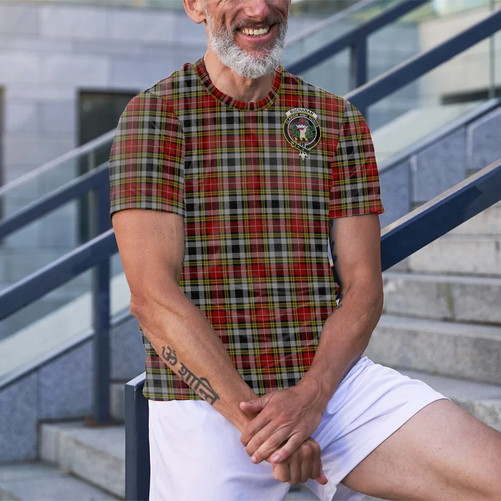 Buchanan Old Dress Tartan T-Shirt with Family Crest