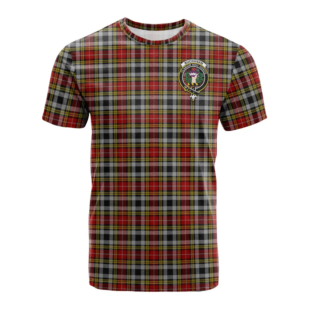 Buchanan Old Dress Tartan T-Shirt with Family Crest