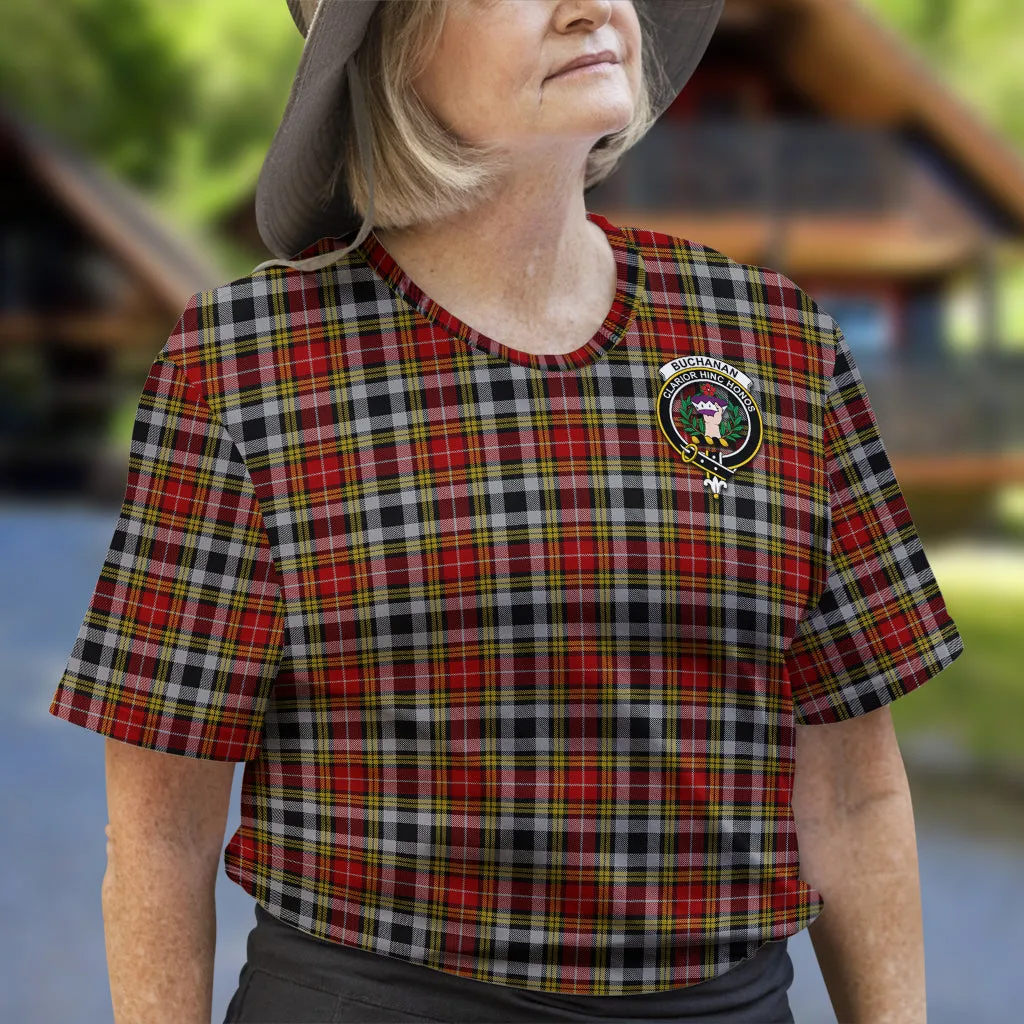 Buchanan Old Dress Tartan T-Shirt with Family Crest