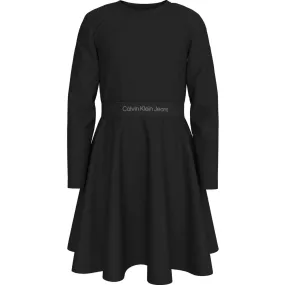 Calvin Klein Ck Black LAndo Tape Punto Dress