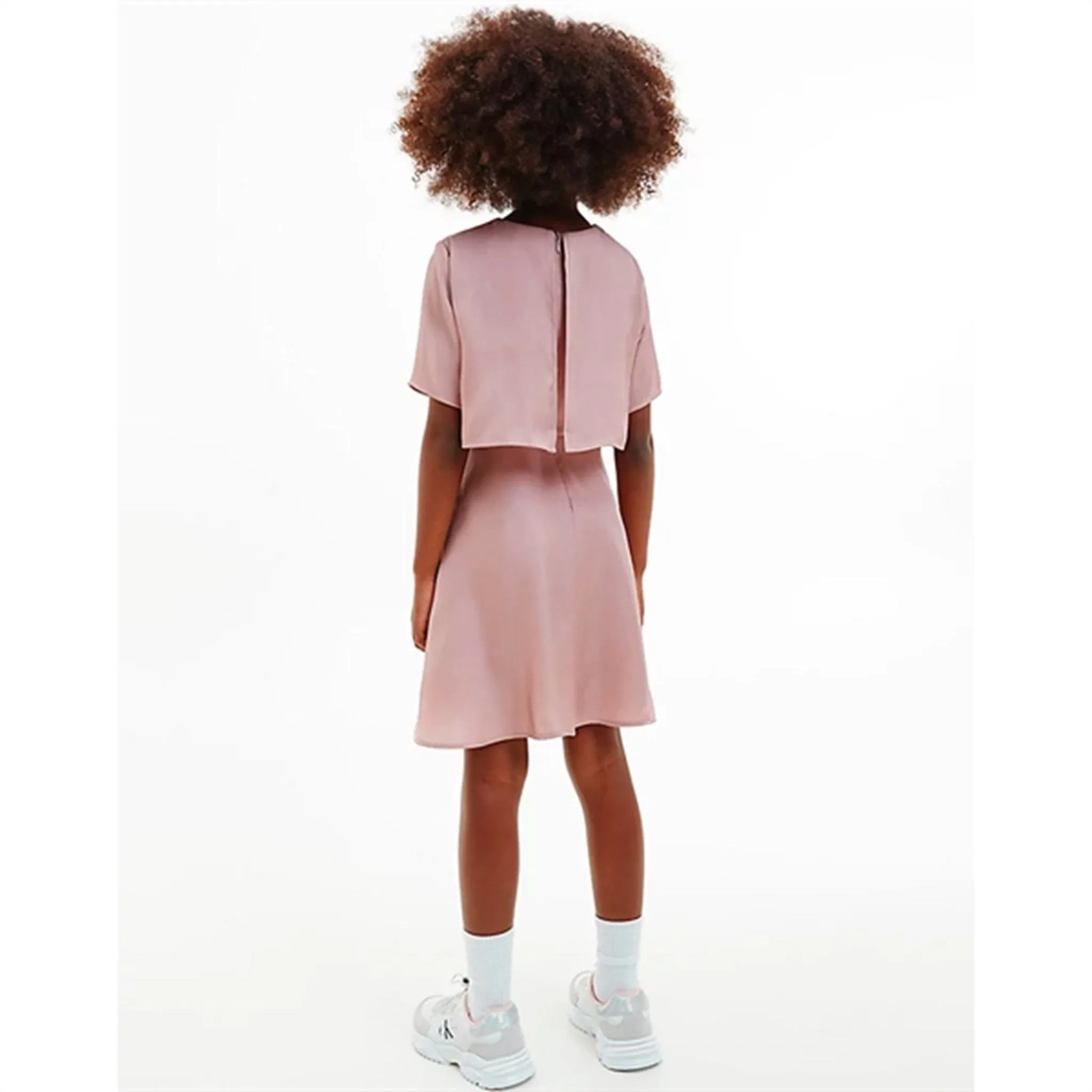 Calvin Klein Metallic Shine Dress Dark Blush
