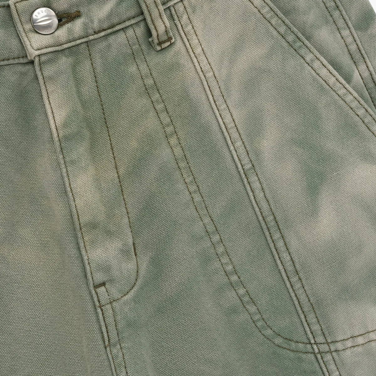 Canvas Cargo Pants 'Sage Green'