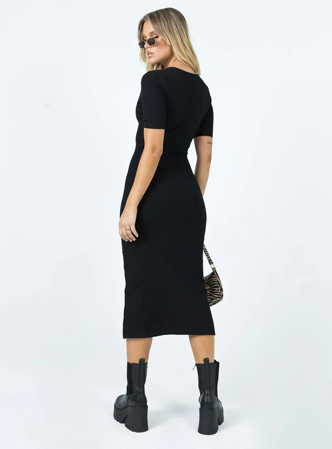 Chanted Midi Dress Black