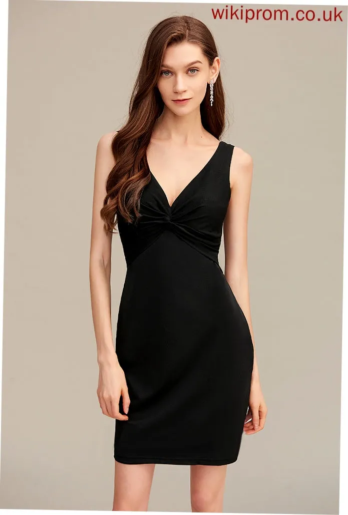Club Dresses V-Neck Dresses Shaniya Cotton Bodycon Blends Sleeveless Mini Sexy