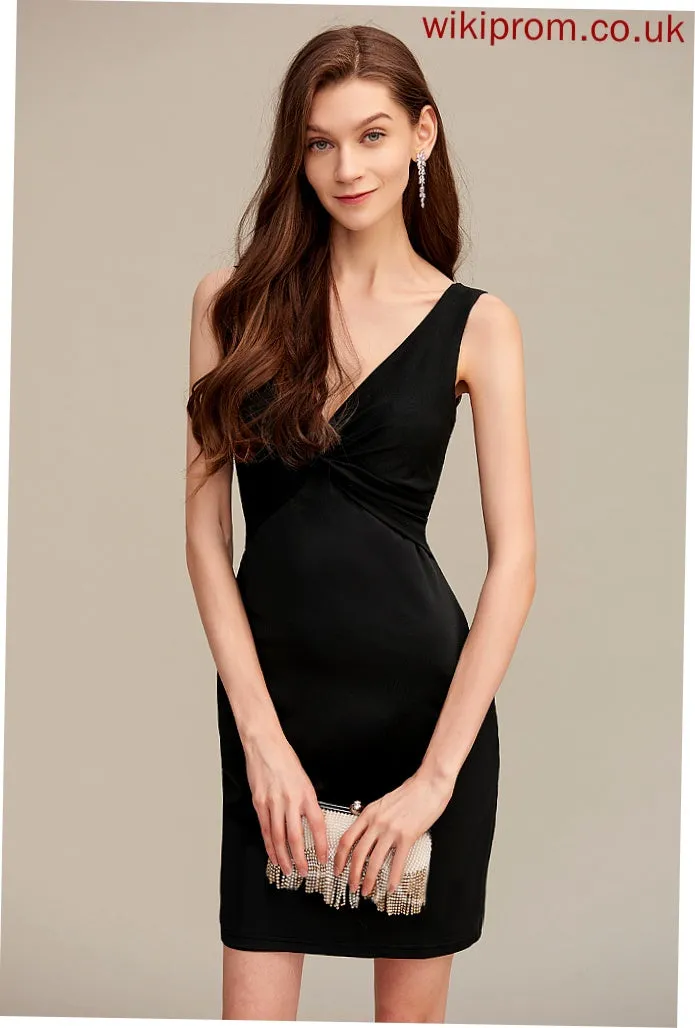 Club Dresses V-Neck Dresses Shaniya Cotton Bodycon Blends Sleeveless Mini Sexy