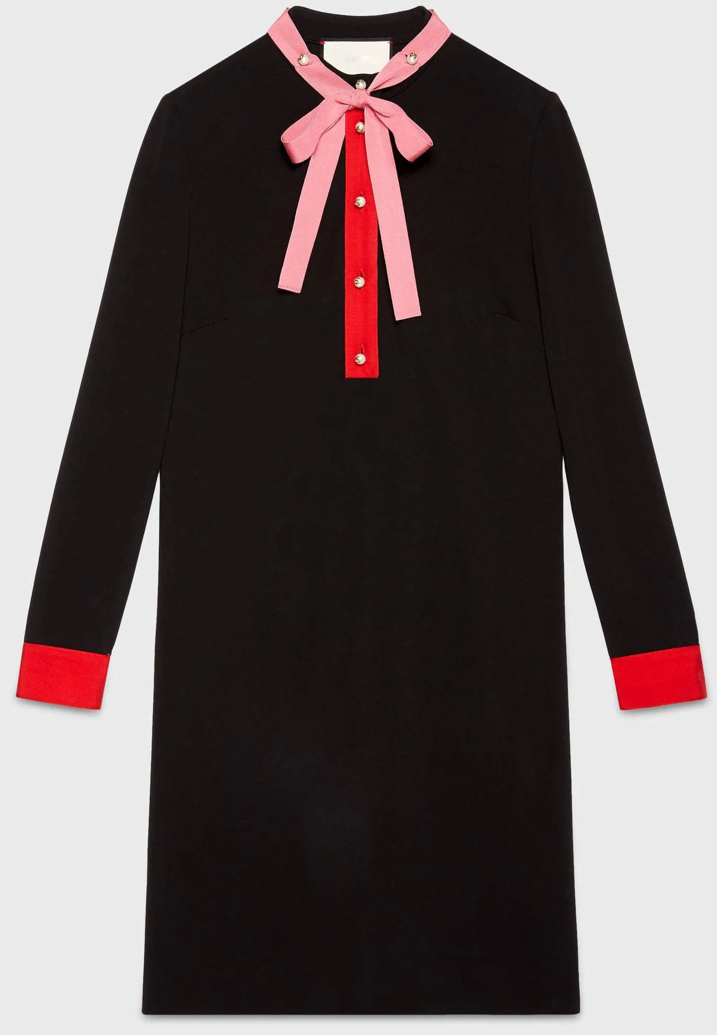 Color Contrast Tie Shirt Dress