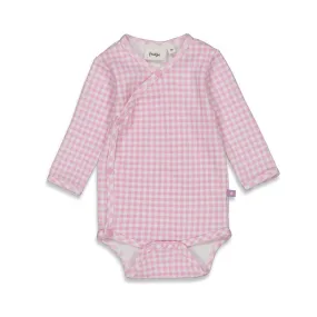 COTTON CANDY Gingham Rib Knit Side-Snap Body