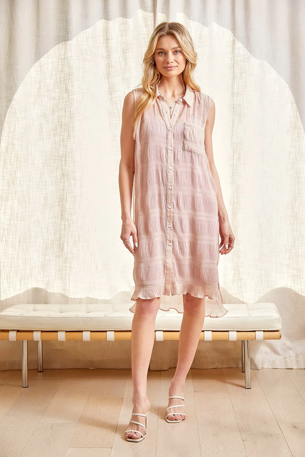 Crinkle Sleeveless Dress