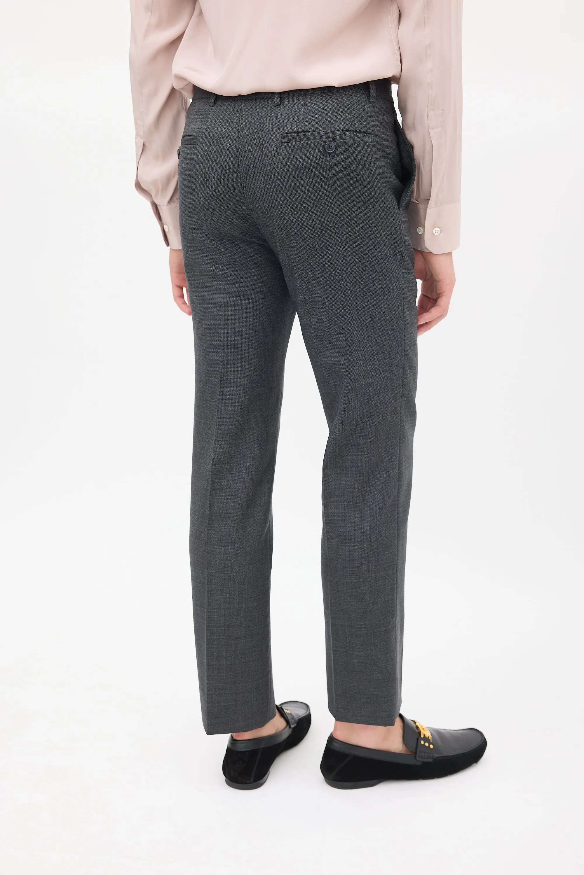 Dark Grey Wool Three Pocket Suit
