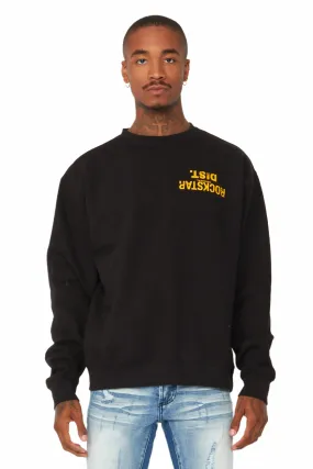 Dist. Town Black/Yellow Graphic Crewneck