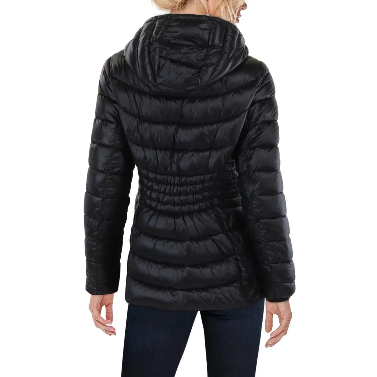 DKNY Womens Quilted Packable Puffer Jacket